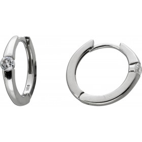 Creolen Sterling Silber 925 2 weiße Zirkonia Brillantlook 