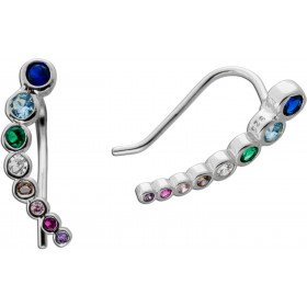 Ohrhänger Silber 925 bunte Zirkonia Steine Edelsteinlook 