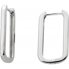 Creolen Hoops Ohrringe Silber 925 rhodiniert Klapp Scharnier