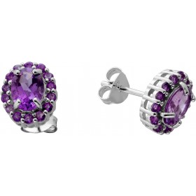 Amethyst Ohrstecker Silber 925 lila Natur Edelsteine 7.4ct