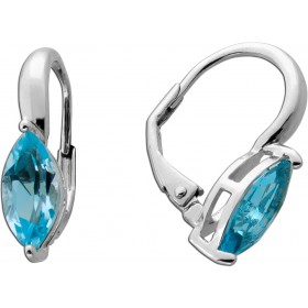 Blautopas Ohrringe Silber 925 nat Sky Blue Topase 1.8ct