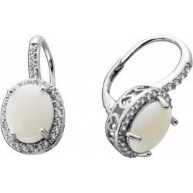 Opal Ohrringe Silber 925 nat. weiße Opale 4.4ct weiße nat. Zirkone