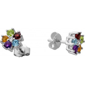 Citrin Ohrstecker Silber 925 nat. Amethyst Blautopas Peridot Granat Topas 