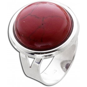 Ring Silber 925 synthetische rote Koralle