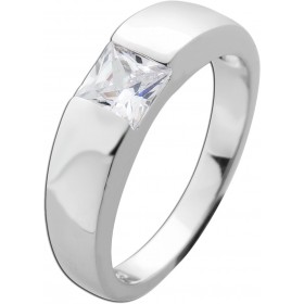 Solitärring Silber 925 weißer Solitär Zirkonia 