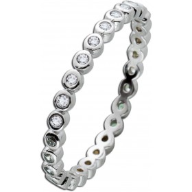 Memoire Ring Silber 925 weiße Zirkonia Steine
