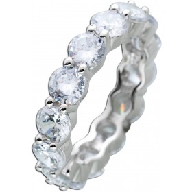Memoire Alliance Ring Silber 925 weiße Zirkonia Steine