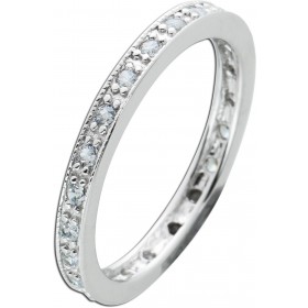 Memoire Alliance Ring Silber 925 weiße Zirkonia Steine