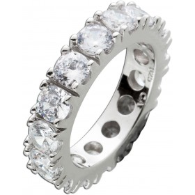 Memoire Alliance Ring Silber 925 weiße Zirkonia Steine  