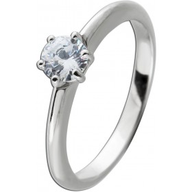 Solitärring Silber 925 Zirkonia 0.50ct. Verlobungsring Trauring