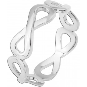 Infinity Ring 925 Silber rhodiniert poliert