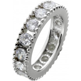 Memoire Damenring Silber 925 weisse Zirkonia