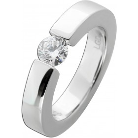 Brillant Spannring 0.50ct F VSI Silber 925 Lab Grown Diamant 