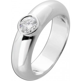 Solitärring 0.50ct F VSI Silber 925 Lab Grown Diamant 