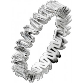 Memoire Alliance Ring Silber 925 weiße Zirkonia Steine 