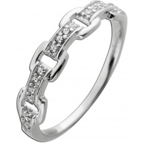 Damenring Silber 925 weiße Zirkonia Steine 