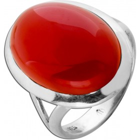 Karneol Ring Silber 925 orange roter Edelstein 10ct
