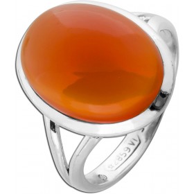 Carneol Ring Silber 925 orange roter Edelstein 10ct