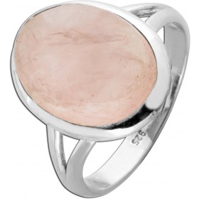 Rosenquarz Ring Silber 925 rosa Edelstein 10ct