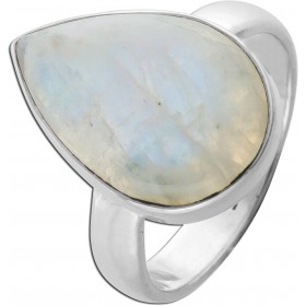 Mondstein Ring Silber 925 Regenbogen Edelstein 10ct