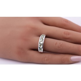 Amethyst Ring Silber 925 nat grüne Amethyst Edelsteine 2.65ct