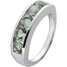 Amethyst Ring Silber 925 nat grüne Amethyst Edelsteine 2.65ct