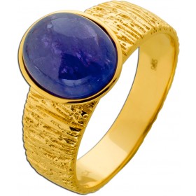Tansanit Ring Silber 925 vergoldet blauer Natur Tansanit 3.6ct