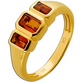Citrin Ring Silber 925 vergoldet nat. Madeira Citrine 1.15ct