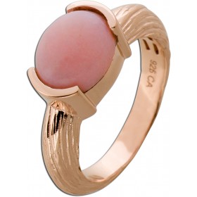 Opal Ring Silber Rose vergoldet rosa nat. Opal 2.3ct