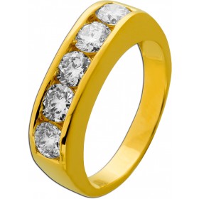 Diamant Ring Silber vergoldet Lab Grown Diamonds 1.5ct