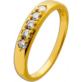 Diamant Ring Silber vergoldet Lab Grown Diamonds 0.30ct