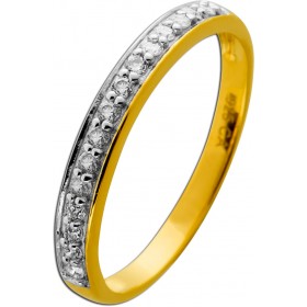 Diamant Ring Silber vergoldet Lab Grown Diamonds 0.30ct