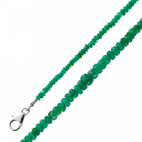 Smaragd Edelsteinkette grüne Natur Edelstein Beads 46ct.