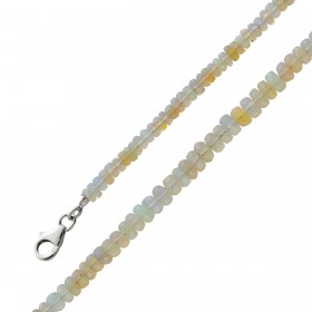 Opal Edelsteinkette äthiopische grün gelbe Natur Edelsteine 45ct