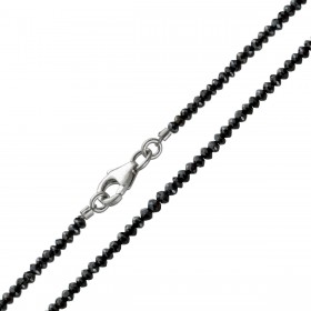 Diamantkette schwarze facettierte Natur Diamant Beads 25ct