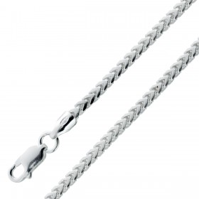 Franco Kette 2,2mm Silber 925 rhodiniert 