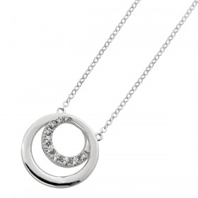 Halskette Anhänger Sterling Silber 925 weiße Zirkonia Steine