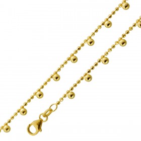 Kugelkette Silber 925 Gold vergoldet Kugelanhänger