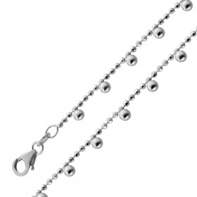 Fusskette Silber 925 Kugelanhänger