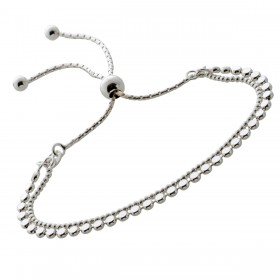 Bolo Armband Sterling Silber 925 Kugeldesign doppelreihig