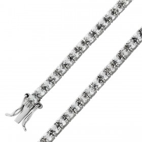 Topas Tennisarmband Silber 925 weiße Edelsteine