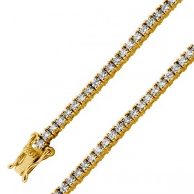 Tennisarmband 3ct Silber vergoldet Lab Grown Brillant Armband