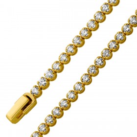 Tennisarmband Silber vergoldet Lab Grown Diamanten 3.0ct