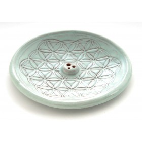 Lebensblume Räucherhalter Keramik Berk KH-560-BL