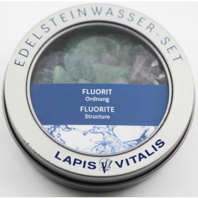 Fluorit Wassersteine Ordnung Lapis Vitalis Berk W-225 Edelstein Wasser Set