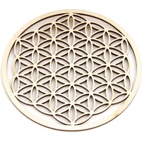 Esoterik Lebensblume Berk EN-072 Holz Acryl bemalt 14,4cm 3 Stück