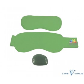 Edelstein Balance Augenkissen Anti Stress Aventurin Magnesit Rauchquarz 