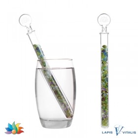 Edelsteinwasser JUNGBRUNNEN Fluorit Chrysopras Peridot Blume des Lebens 