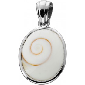 Shivas Auge Anhänger Turban Schnecke 13ct. Silber 925