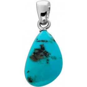 Türkis Anhänger Silber 925 blauer Türkis Trommelstein 13-19ct.